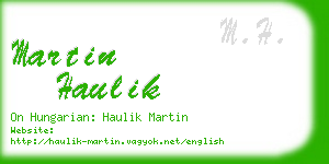 martin haulik business card